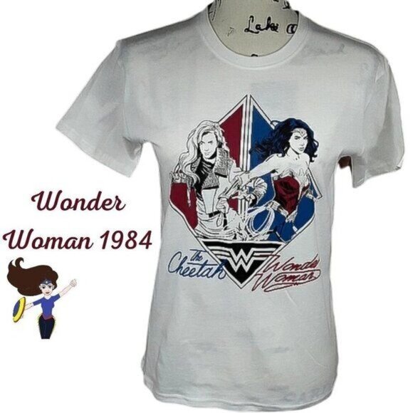 DC Comics Wonder Woman T Shirt Womens XS 1984 The Cheetah Graphic Tee - Picture 1 of 5